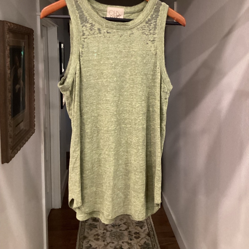 Olive & Oak Green Sleeveless Muscle Tee